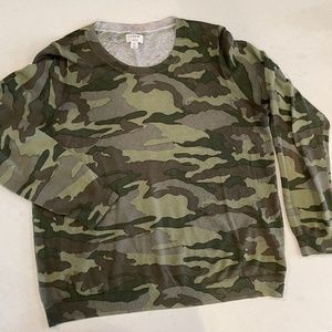 J Crew camo sweater